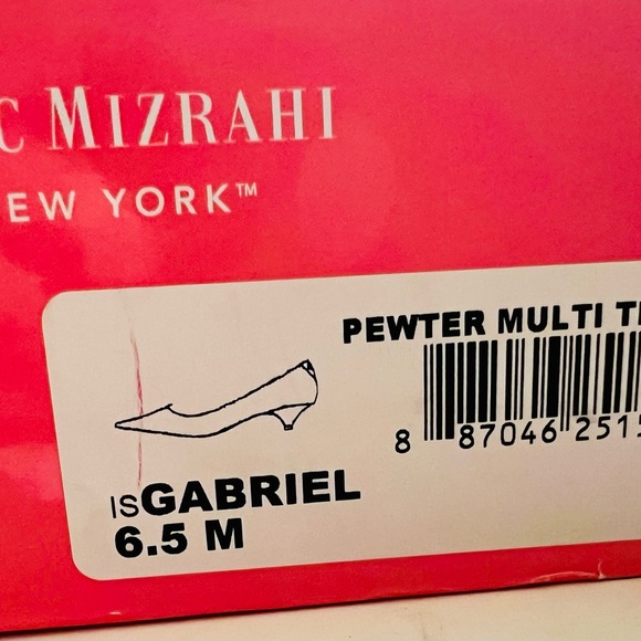 Isaac Mizrahi New York Silver Kitten Heels size 6.5 M - Picture 6 of 6